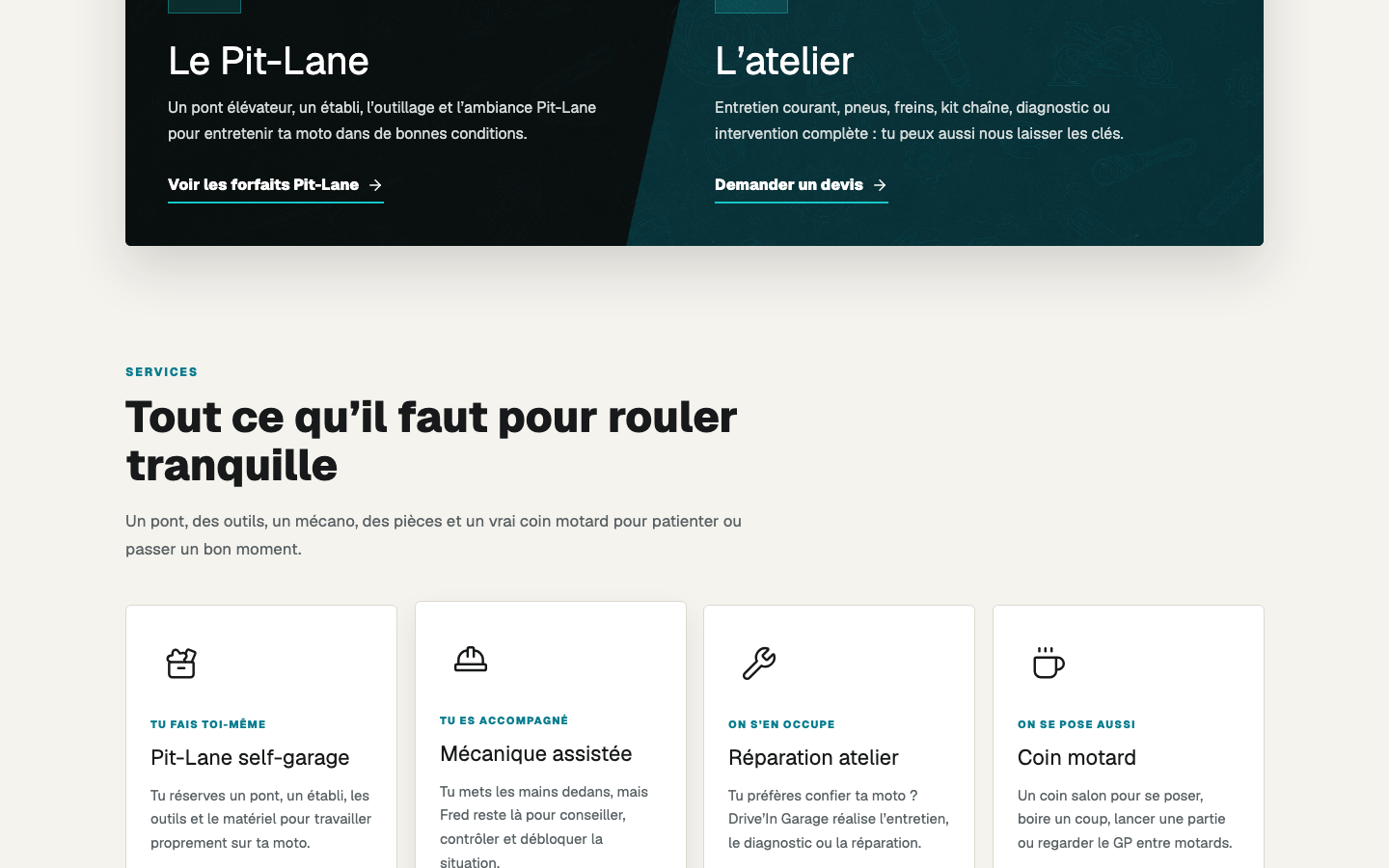 Le Pit-Lane — Drive'In Garage