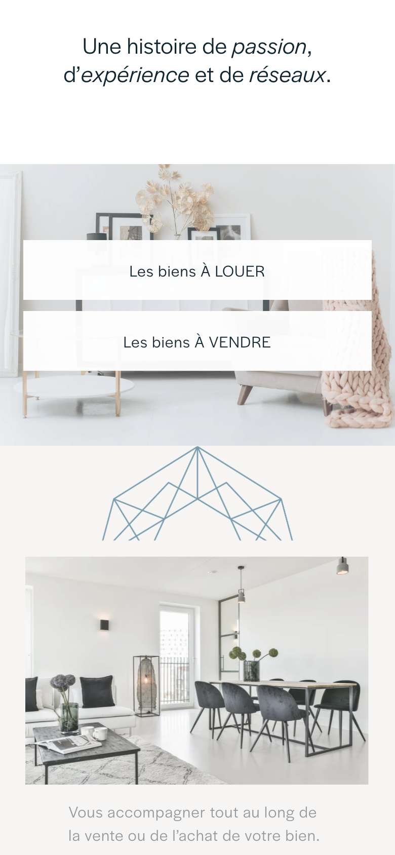 Une section intérieure de Keys Consulting sur iPhone
