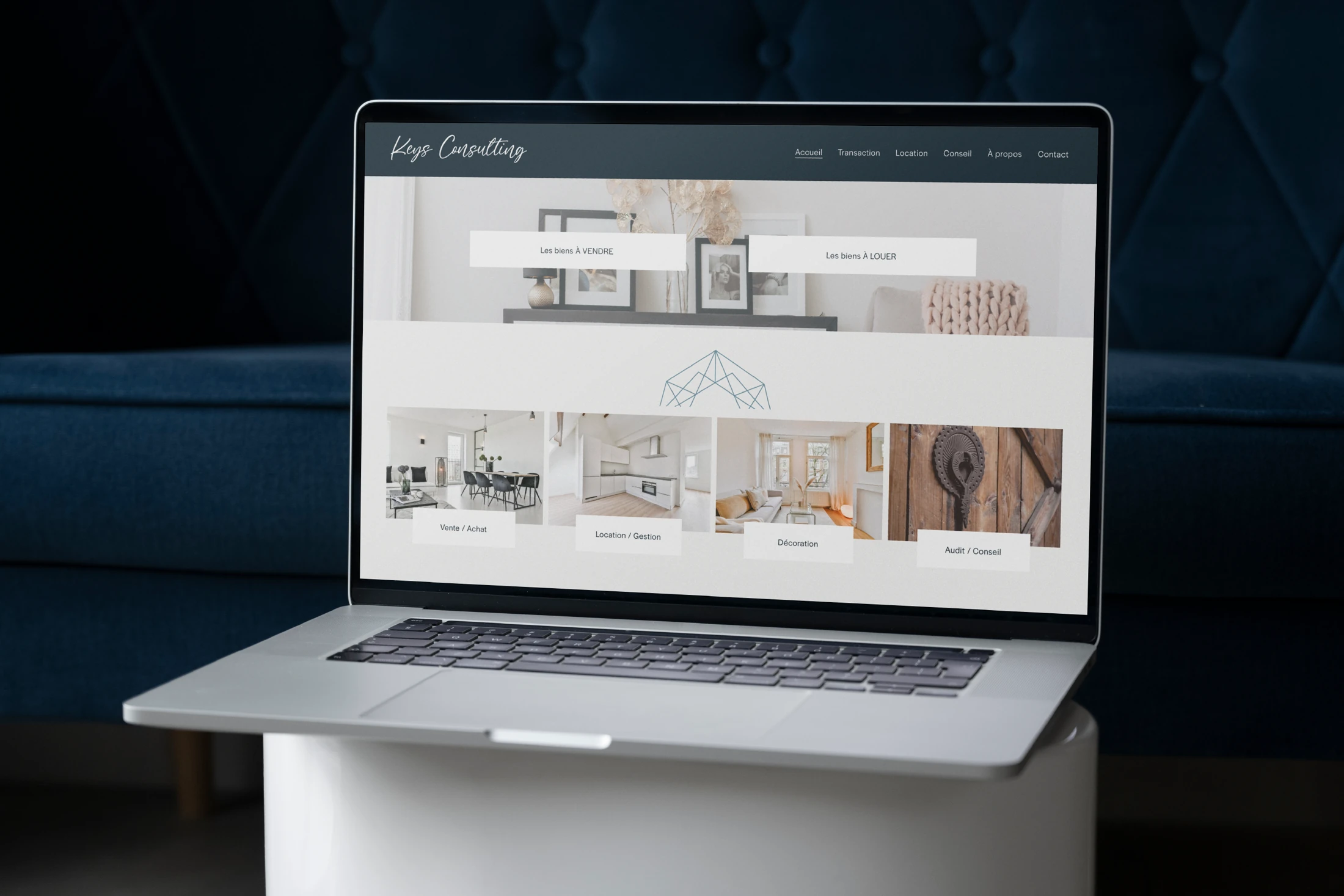 Présentation du site Keys Consulting sur ordinateur